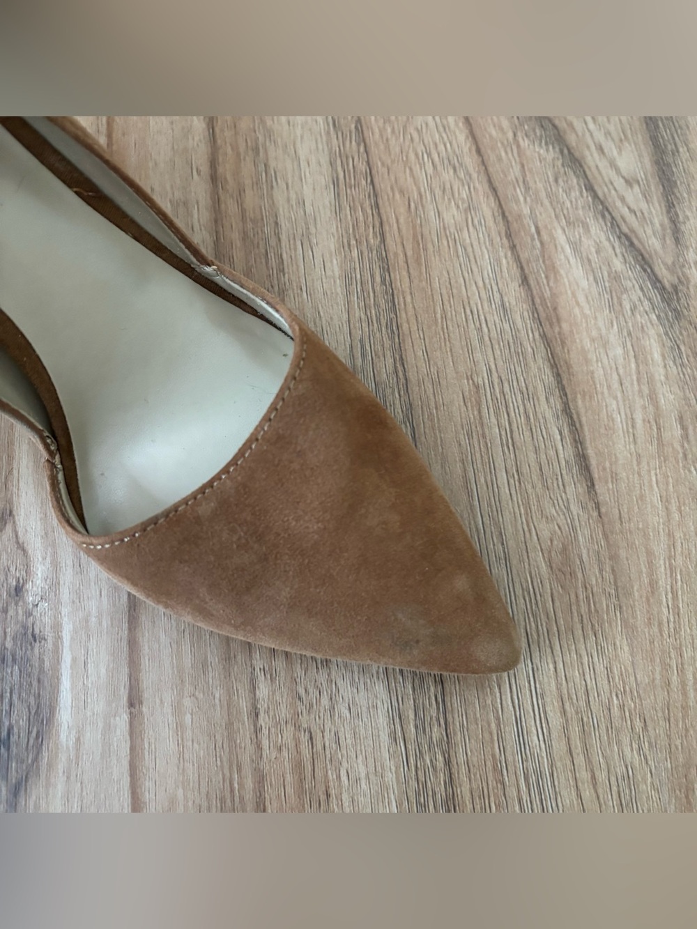 Ann Taylor Tan Suede Pointed-Toe Pumps - Picture 5 of 6